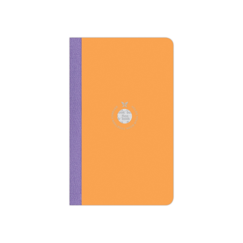 orange/light purple linen spine